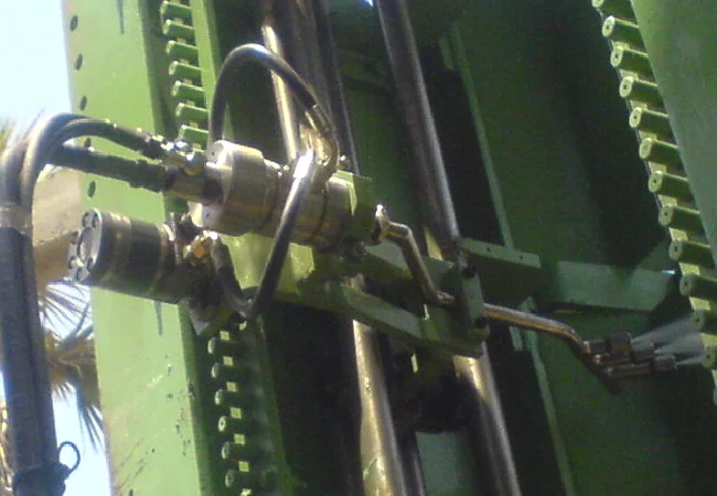 High pressure coke oven door cleaning system 600 bar in steel plant