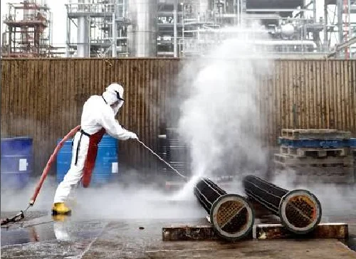 industrial hydro blasting services for surface cleaning and scale removal